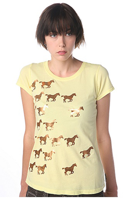 Foiled horses t-shirt