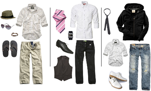 Potential wedding outfits for men Above are three outfits one for a beach 