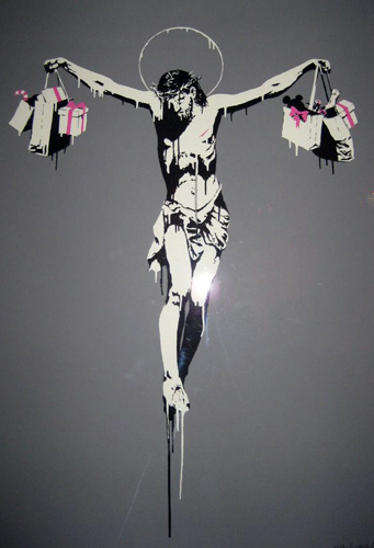 Christ With Shopping Bags Banksy