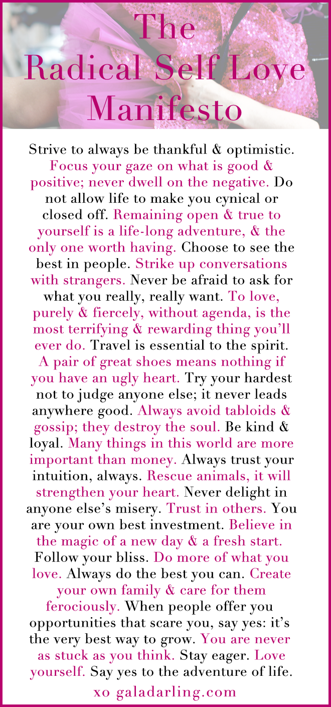 The Radical Self Love Manifesto!