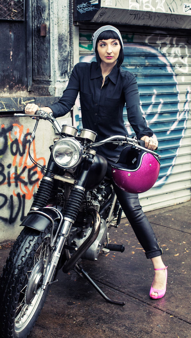 Bad Girl Essentials: False Eyelashes, Leather Pants, And A Motorcycle